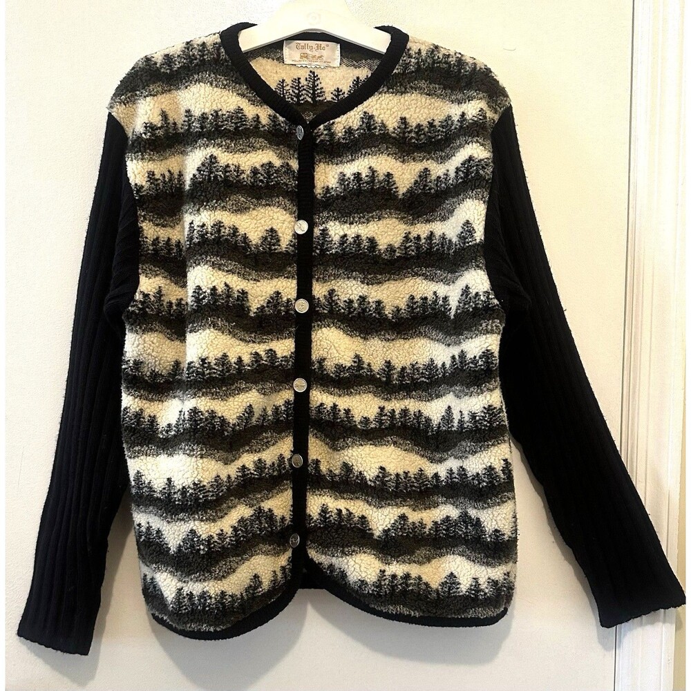 Vintage Tally Ho Pine Tree Sweater Size Label Missing See Measurements Poss M